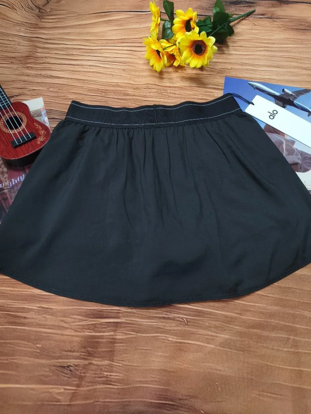 Alo Yoga Match Point Black Tennis Skirt NWT💚Athleisure Essential Comfortable🏐
